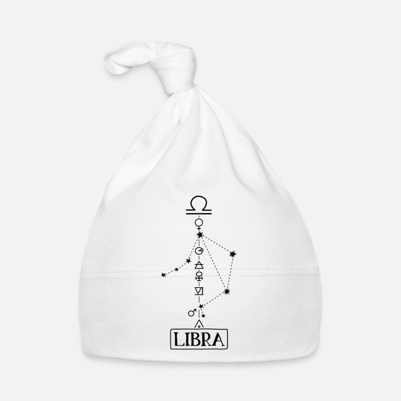 Libra - Libra Zodiac - black Organic Baby Cap