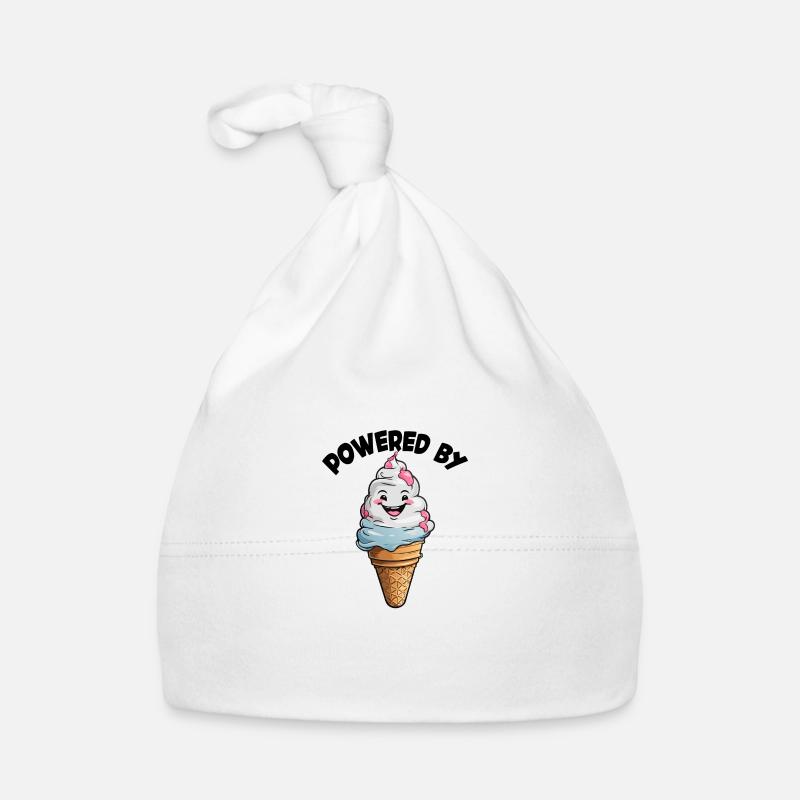 Lachende Eistüte Lustiges Eiscreme Design Spruch Baby Bio-Mütze