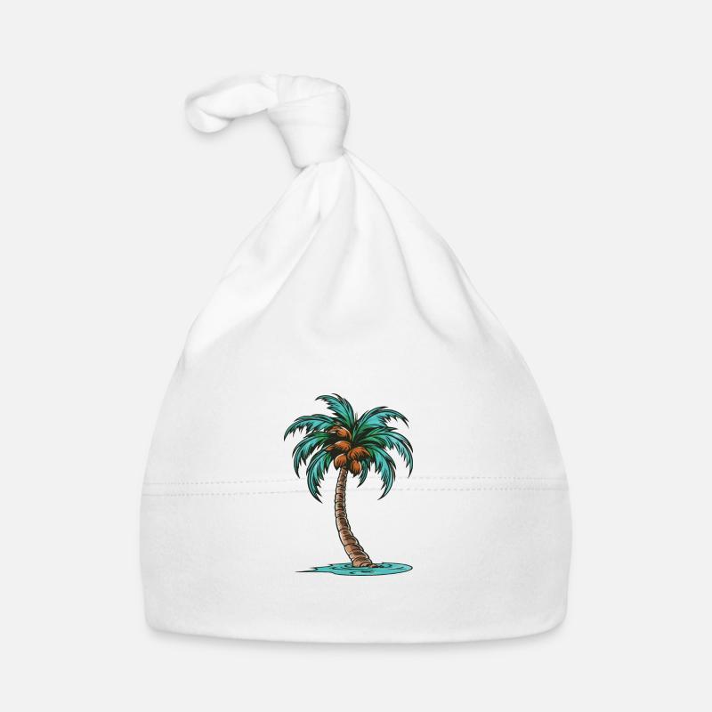Palm Tree Icon Organic Baby Cap