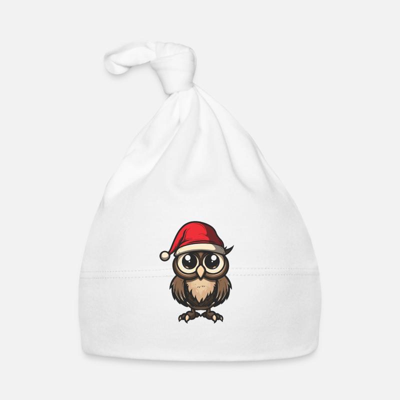Owl Christmas Organic Baby Cap