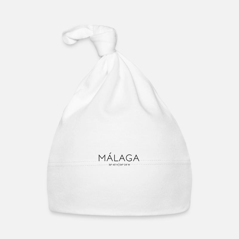 Malaga, Espagne, Andalousie - Bonnet bio Bébé - blanc