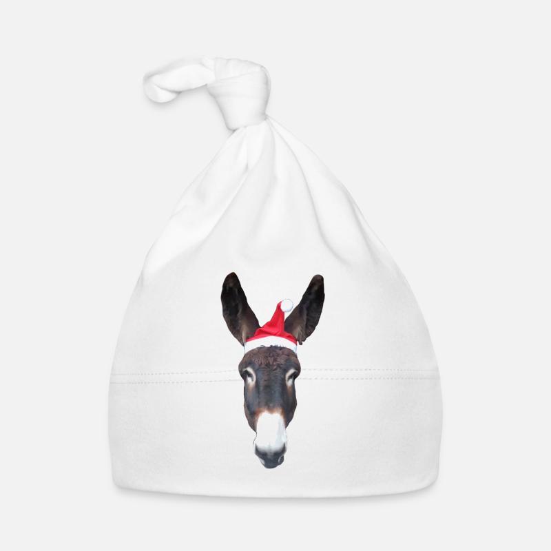 Donkey christmas Organic Baby Cap