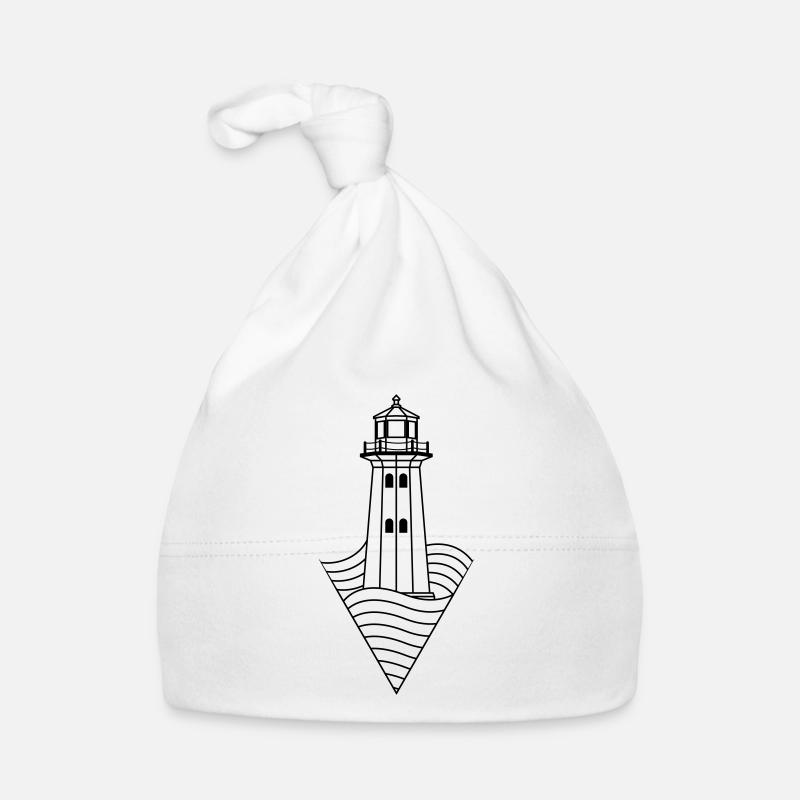 lighthouse symbol icon Organic Baby Cap