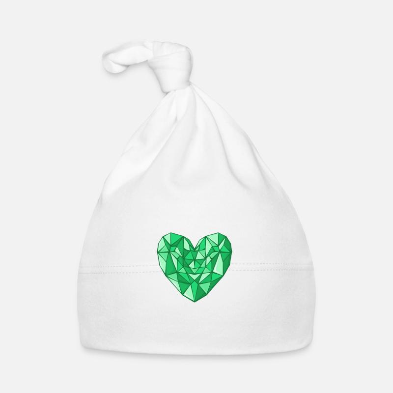 Emerald Heart Organic Baby Cap