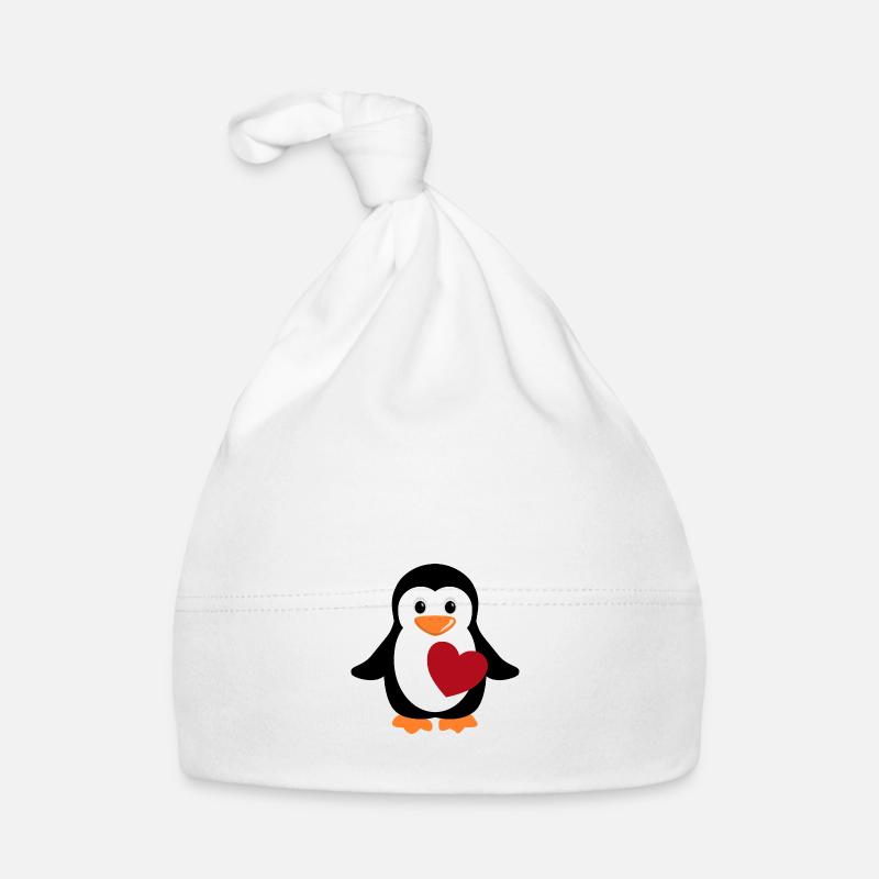 süßer Pinguin mit Herz Bonnet bio Bébé