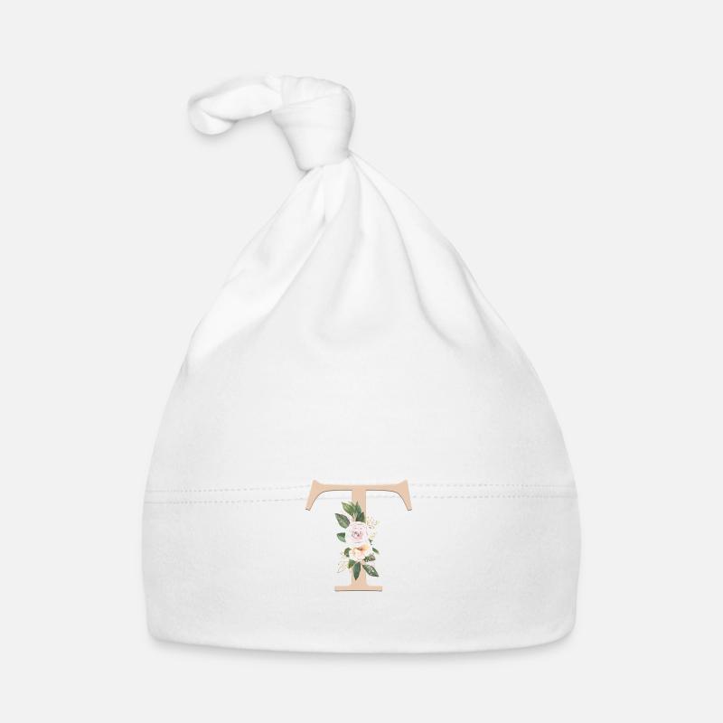 Monogrammes pastel Floral T Bonnet bio Bébé