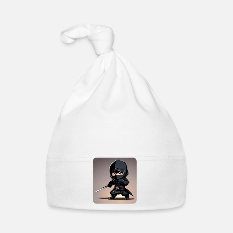 Mignon petit ninja avec épée katana Bonnet bio Bébé