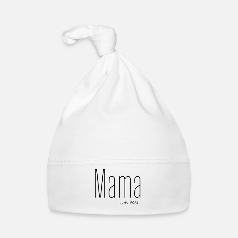 Mama 2024 - Baby Bio-Mütze - Weiß