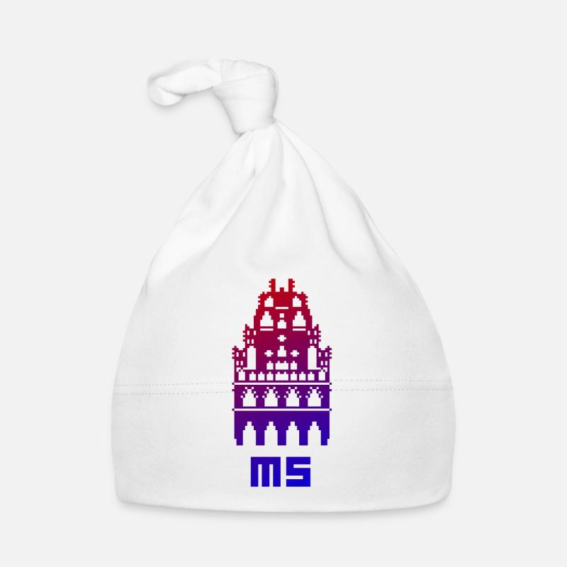 MS Modern Pixel Art Baby Bio-Mütze
