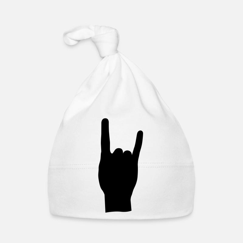 Rock and roll hand eu Organic Baby Cap