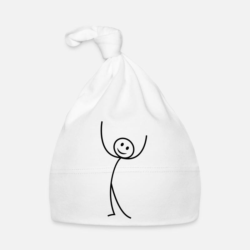 Strichmännchen Baby Bio-Mütze