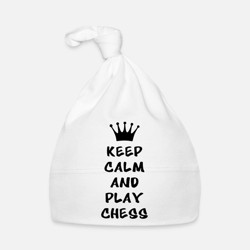 KEEP CALM AND PLAY CHESS Bonnet bio Bébé