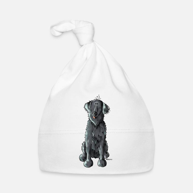Happy Flat Coated Retriever Organic Baby Cap