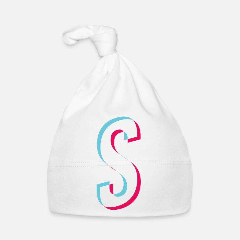 S - letter S Organic Baby Cap