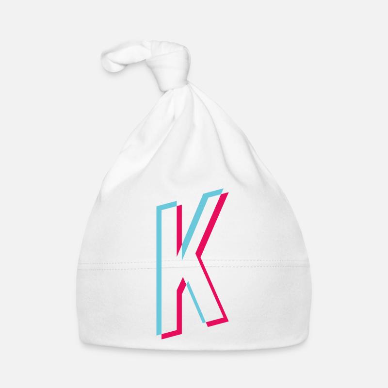 K - Letter K Organic Baby Cap