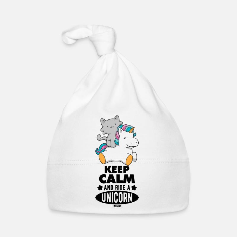 Keep Calm And Ride A Unicorn Baby Bio-Mütze