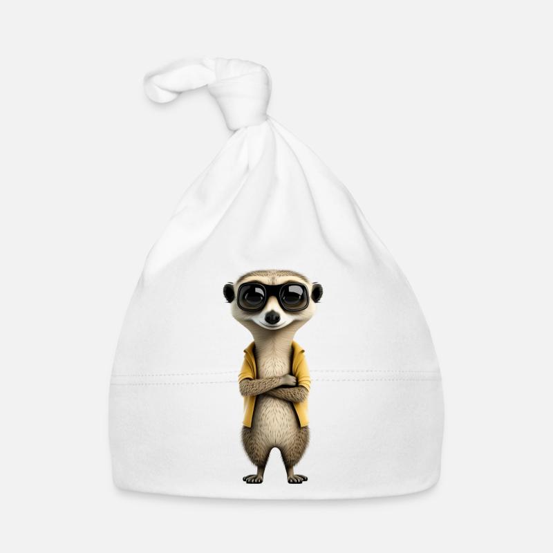 Suricate cool avec lunettes de soleil et veste Bonnet bio Bébé