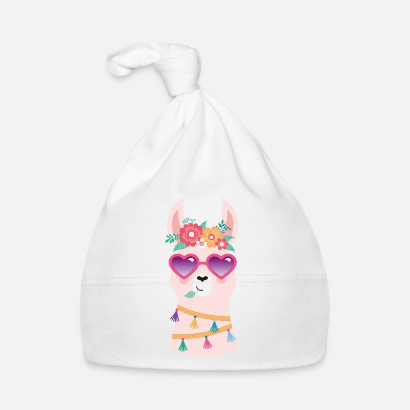 cooles Lama mit Sonnenbrille Baby Bio-Mütze