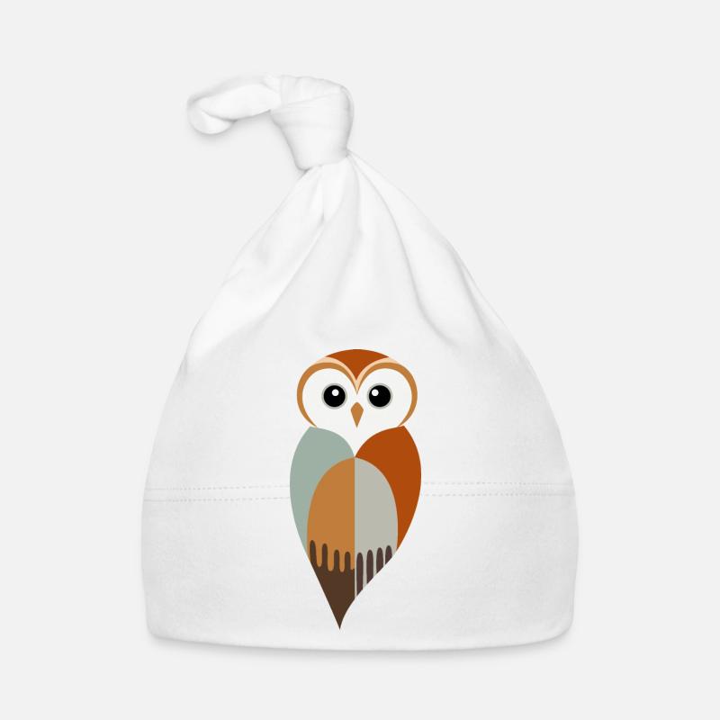 Stylized Owl Organic Baby Cap