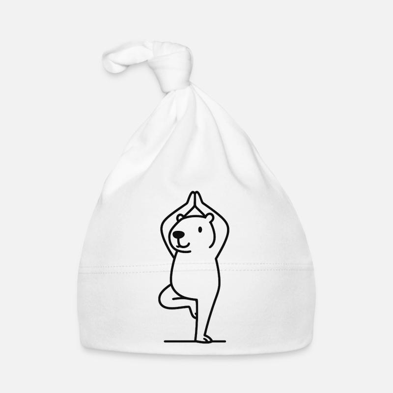 Cute capybara in tree pose Organic Baby Cap