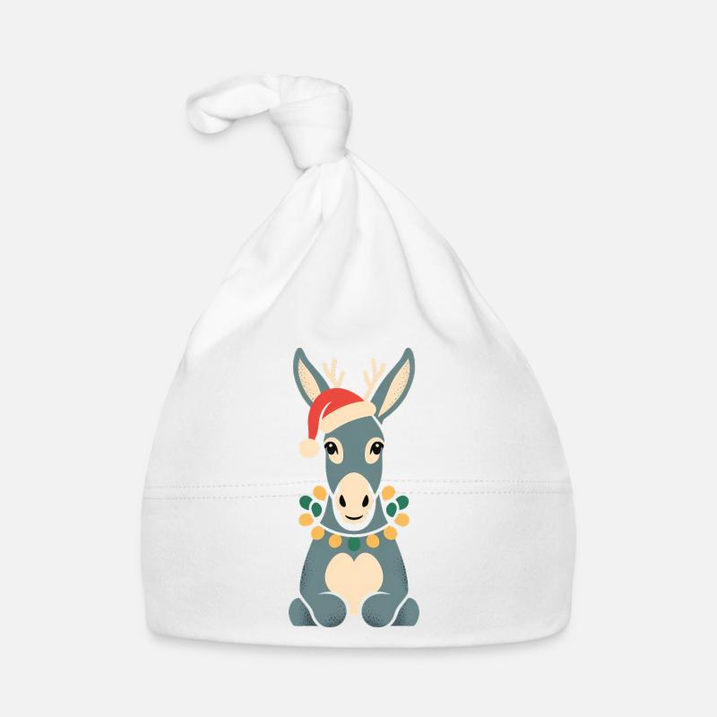 Âne Elfe Noël Drôle Mignon Mignon Cadeau Bonnet bio Bébé
