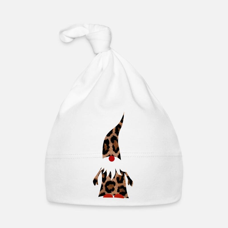 Gnome Leopard Decoration Christmas Gift Idea Xmas Organic Baby Cap