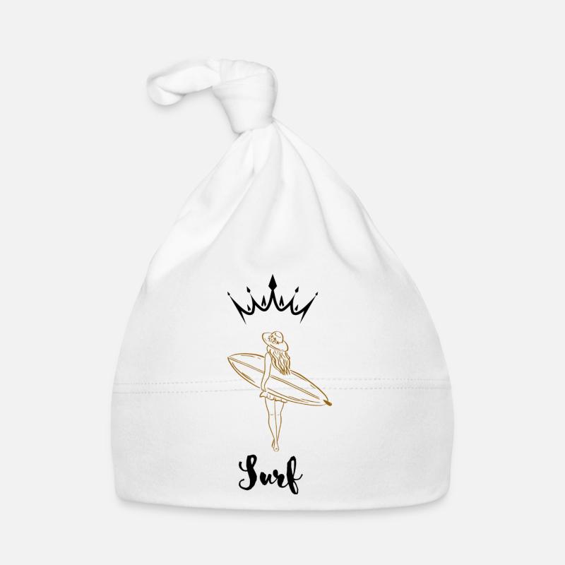 Surfeuse rétro doré Bonnet bio Bébé