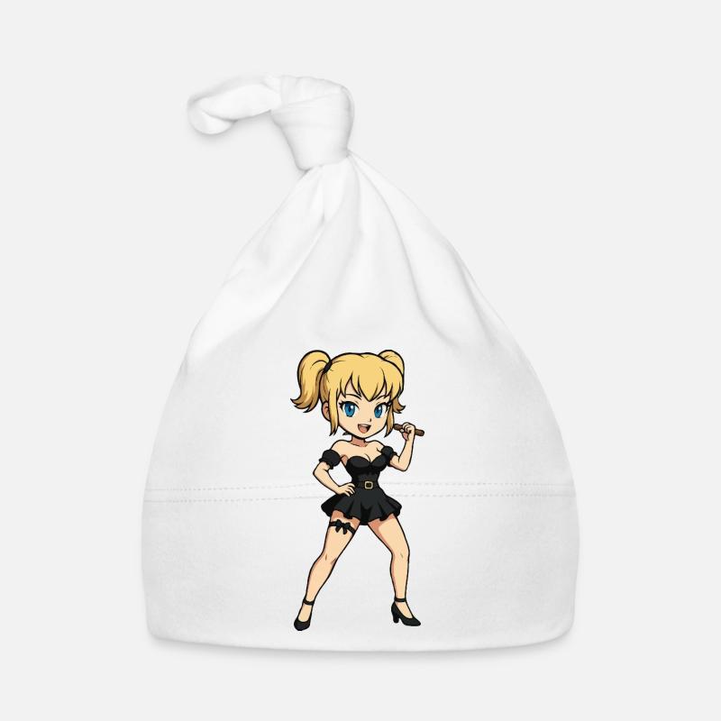 Chanteuse rock blonde sur scène Bonnet bio Bébé