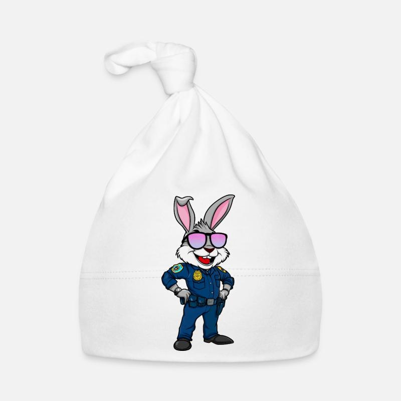Polizei Hase Baby Bio-Mütze