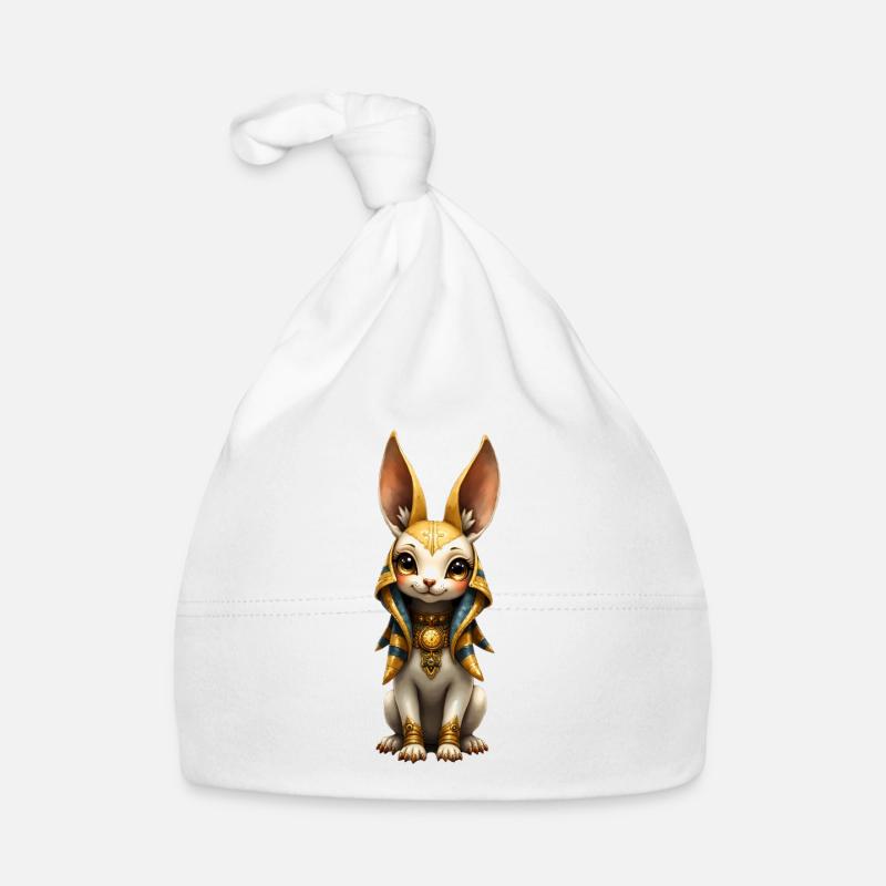 Warrior Rabbit in Golden Armor Organic Baby Cap