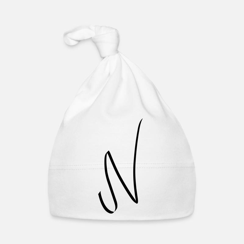 lettre N Bonnet bio Bébé