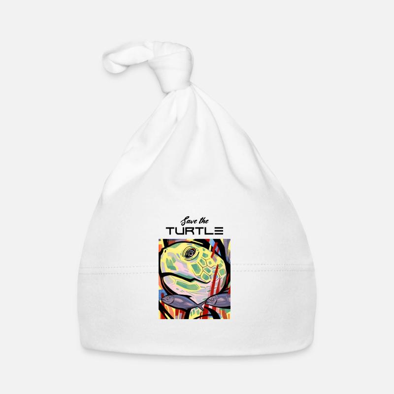 Turtle art work design Baby Bio-Mütze