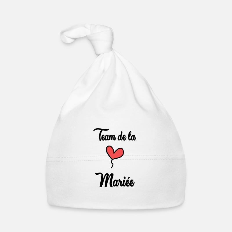 TEAM DE LA MARIEE - Bonnet bio Bébé - blanc