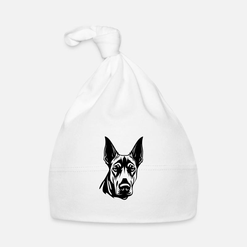 Doberman Hund Kopf Baby Bio-Mütze