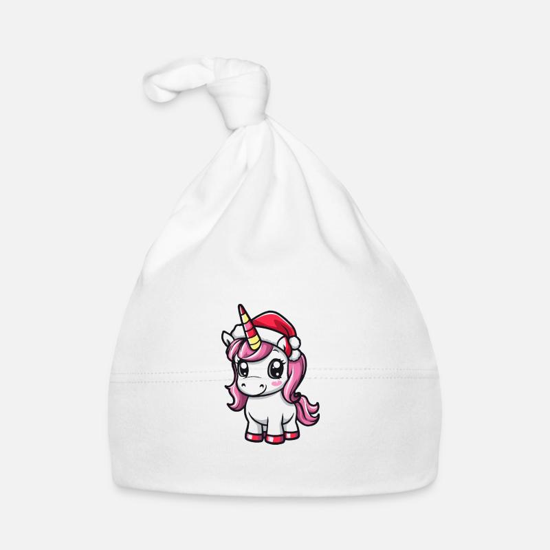 Einhorn Weihnachten Niedlich Baby Bio-Mütze