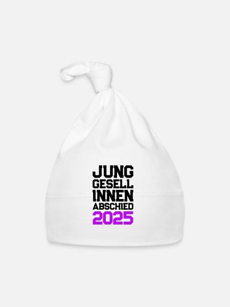 Junggesellinnenabschied 2025 Jga - Baby Bio-Mütze - Weiß - Vorne