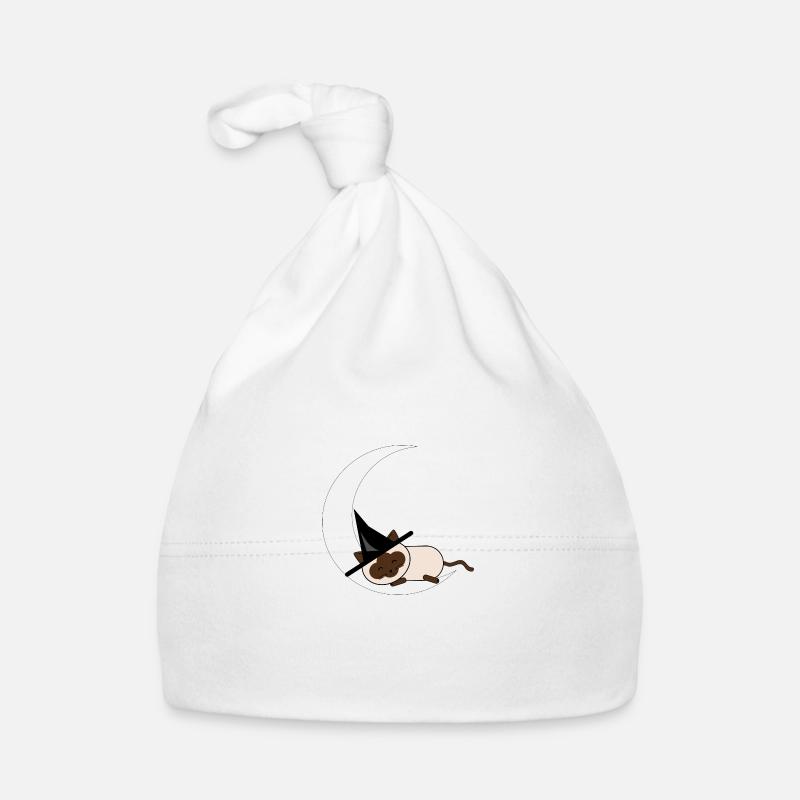 Halloween on the Moon - Brown Cat Organic Baby Cap
