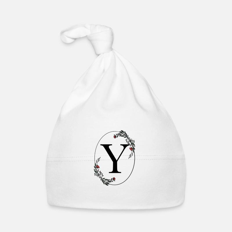 LETTRE Y - Bonnet bio Bébé - blanc