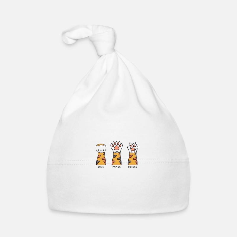 Pierre Papier Ciseaux Patte De Chat Jeu De Main Bonnet bio Bébé