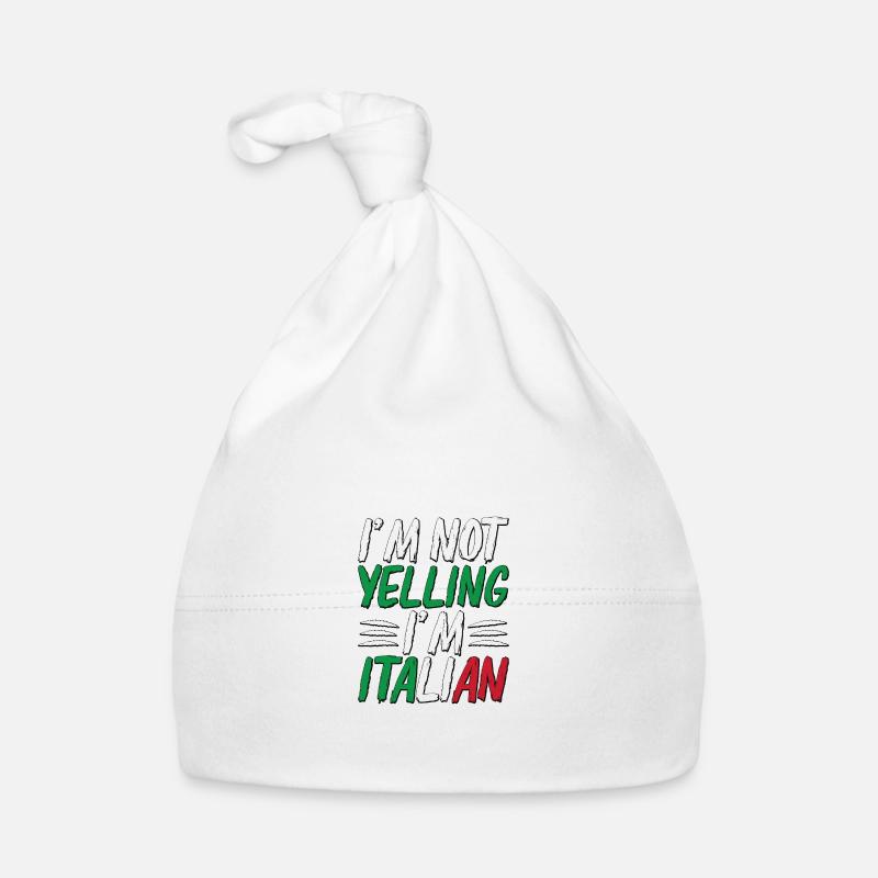 Je ne crie pas, je suis italien Bonnet bio Bébé