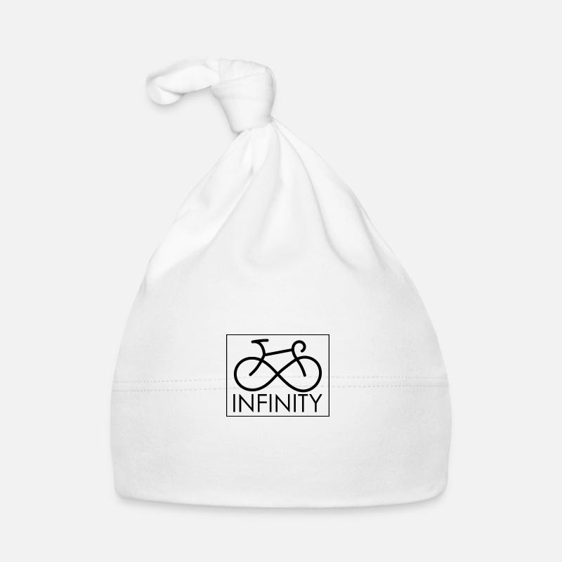Bicycle INFINITY - Organic Baby Cap - white
