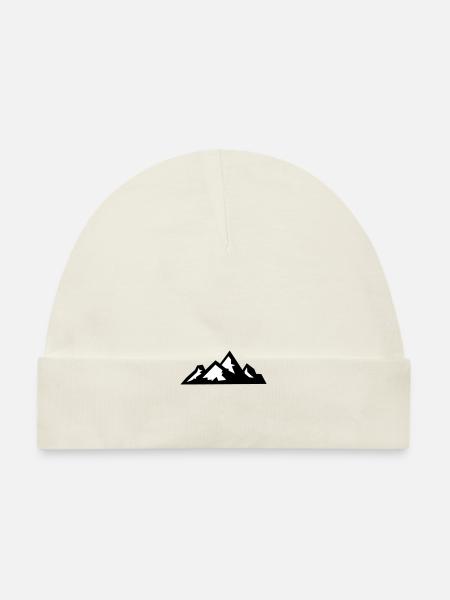 Mountains Mountain Mountains 08 - Organic Baby Cap - white - Front