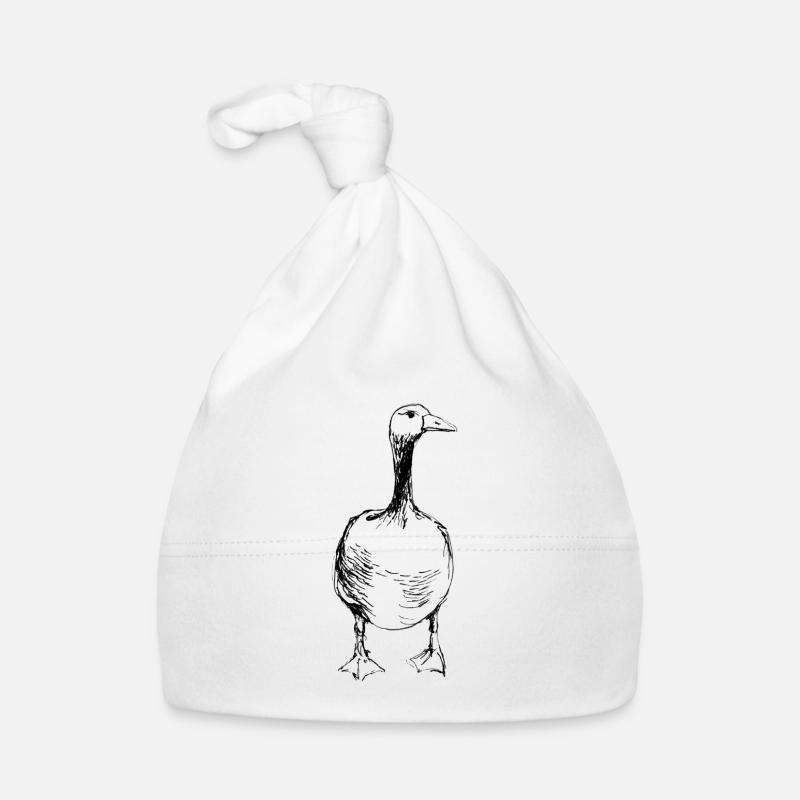Beau canard - Bonnet bio Bébé - blanc