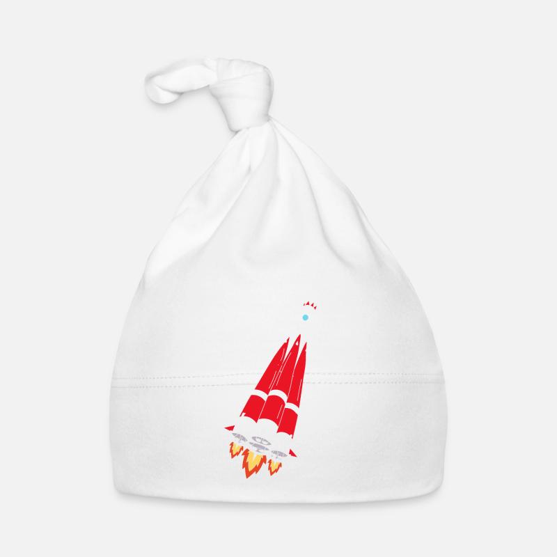 Rakete mit Schub - Handgemalt Baby Bio-Mütze