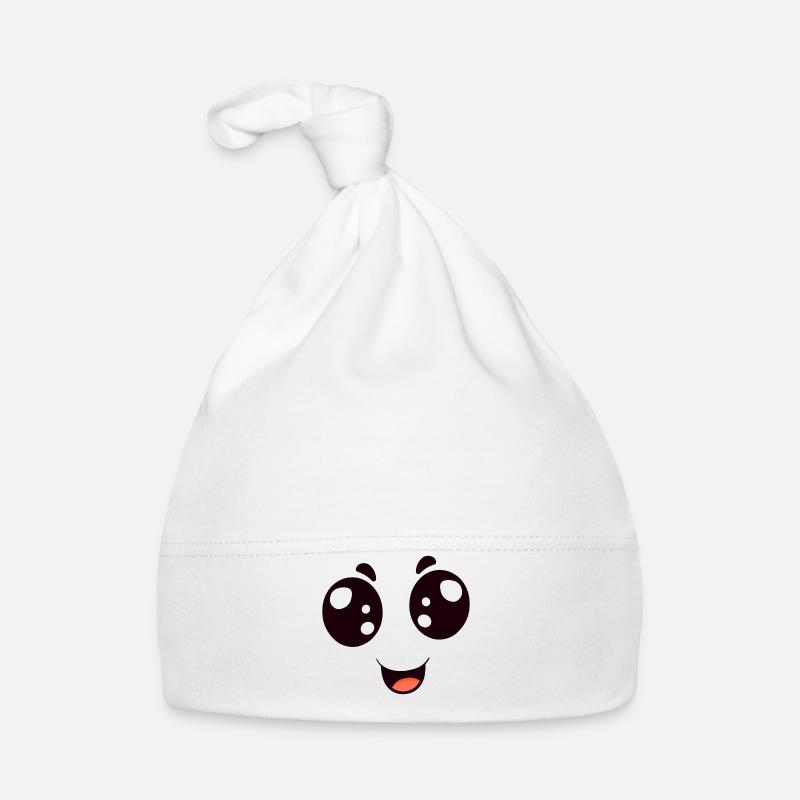 Occhi, bocca che ride e sembra carino Halloween Cappellino ecologico per neonato