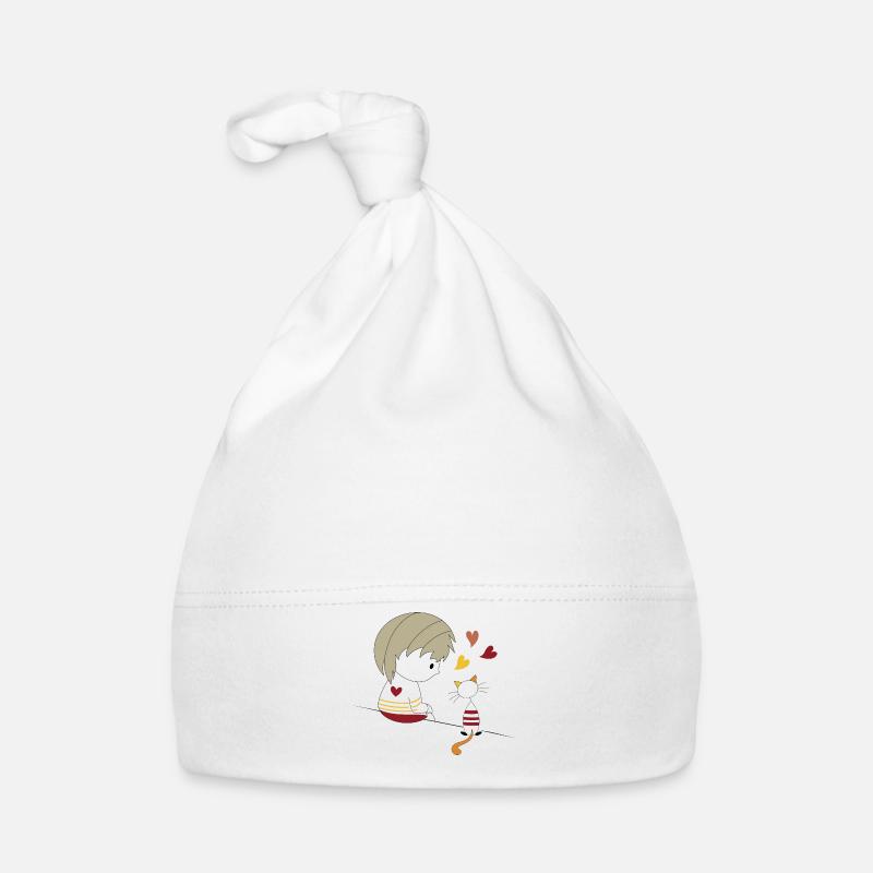 Loris & Sissi sitzendes Herz Baby Bio-Mütze