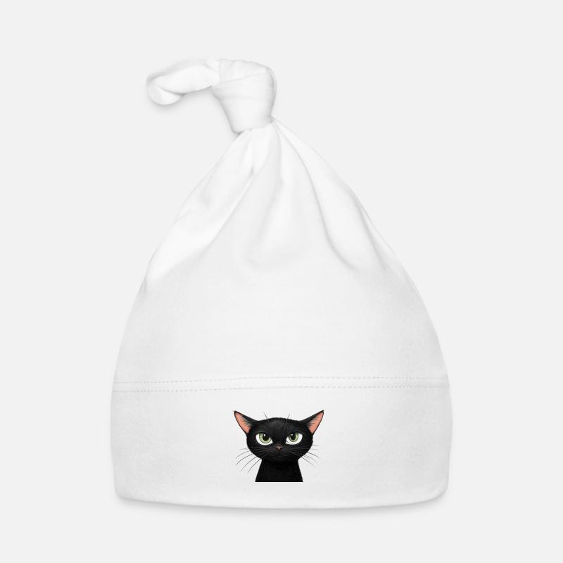 Chat noir Bonnet bio Bébé