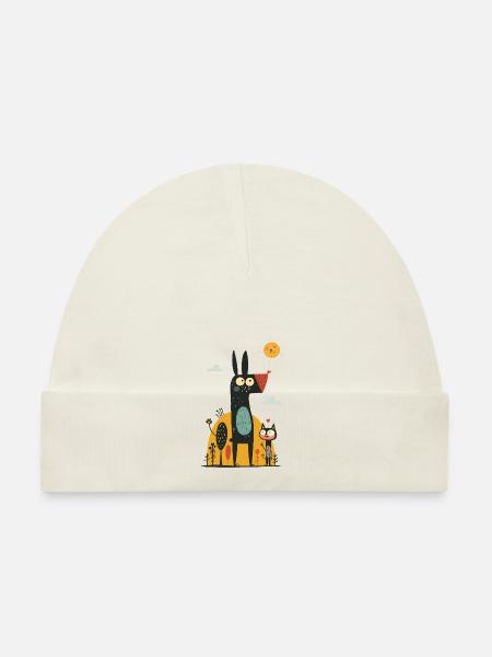 Dog & Cat - Organic Baby Cap - white