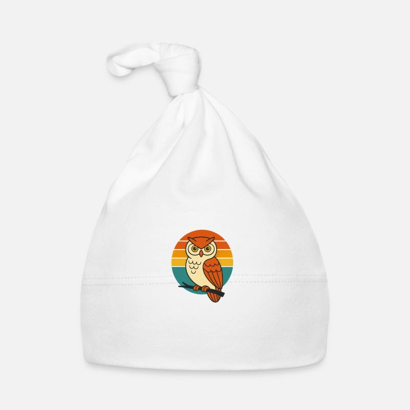Wise Vibes – Retro Owl Magic Baby Bio-Mütze
