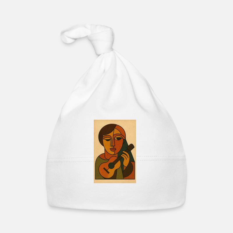 Cubist Melody – Retro Kunst Baby Bio-Mütze